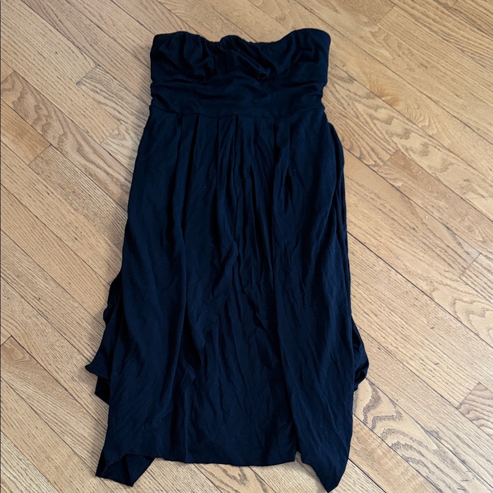 Kenneth Cole Strapless Black Midi Sundress